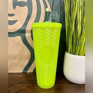 🍋Starbucks 2022 LEMONGRASS Glow in the Dark Studded Cold Cup Tumbler Venti 24oz